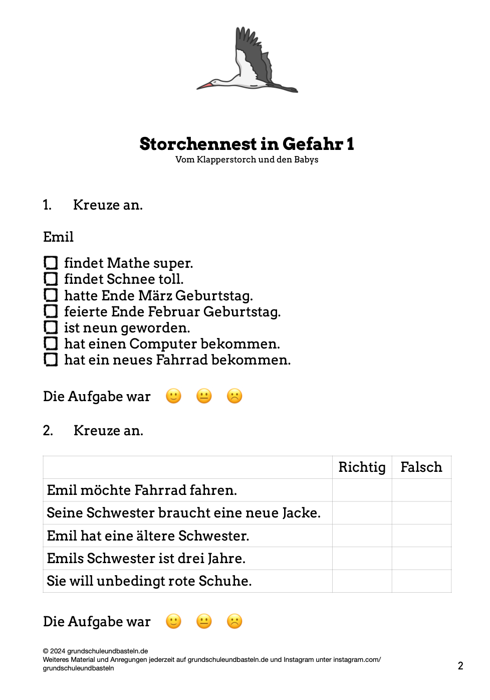 Begleitmaterial: Storchennest in Gefahr