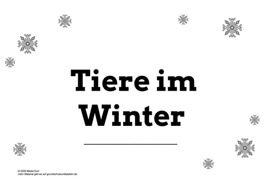 Lernheft: Tiere im Winter