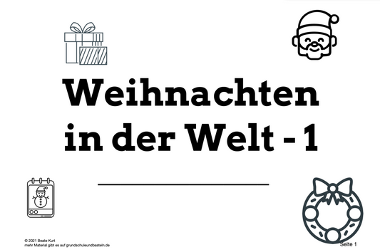 Lernheft: Weihnachten in der Welt – Teil 1