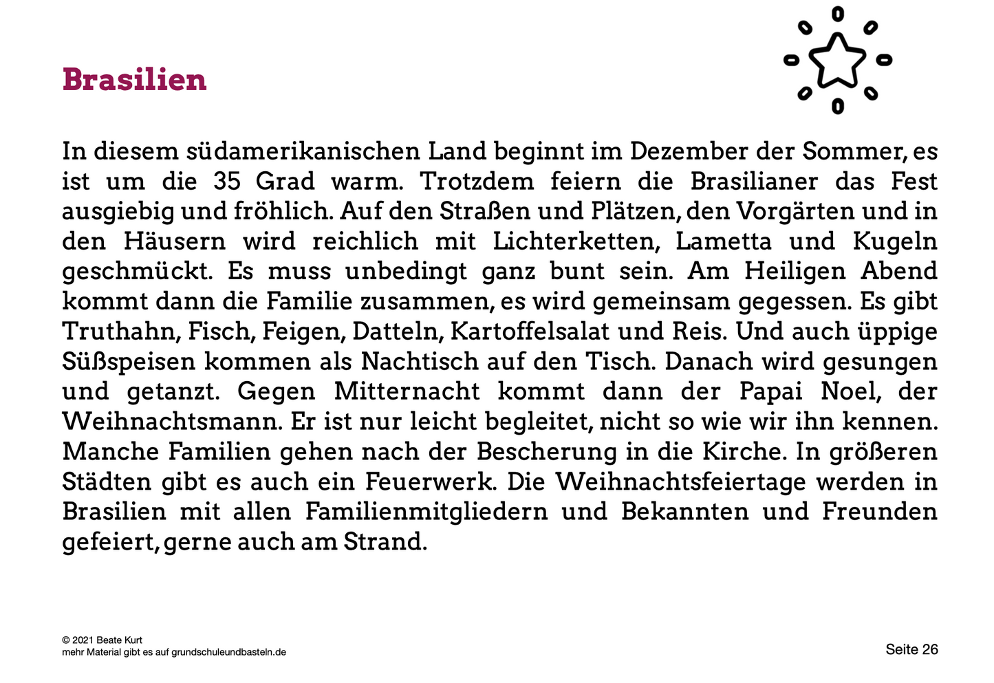 Lernheft: Weihnachten in der Welt – Teil 1