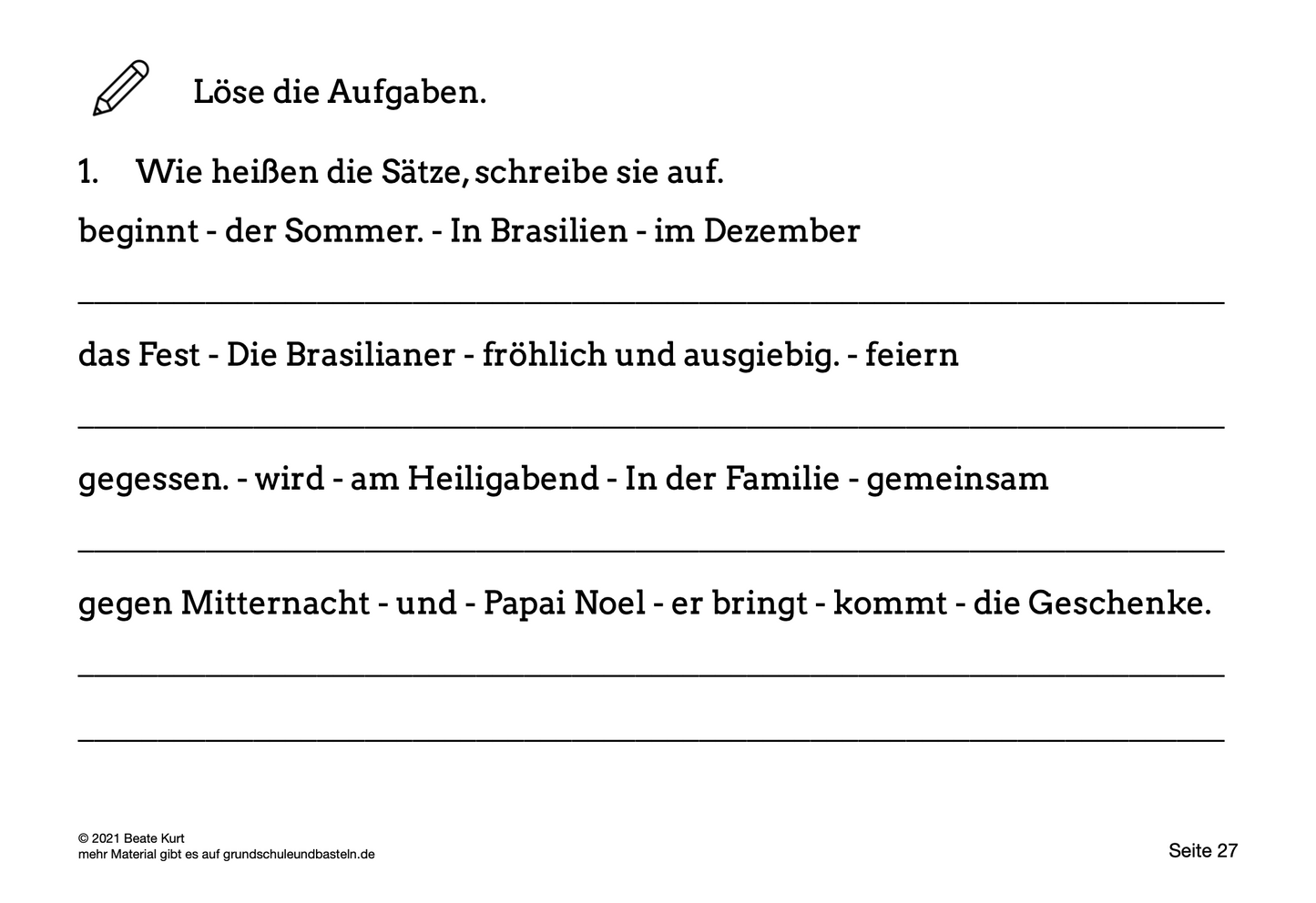 Lernheft: Weihnachten in der Welt – Teil 1