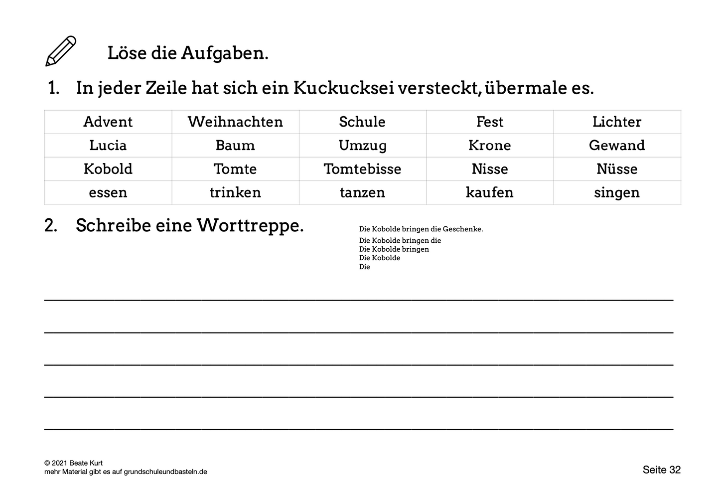 Lernheft: Weihnachten in der Welt – Teil 1