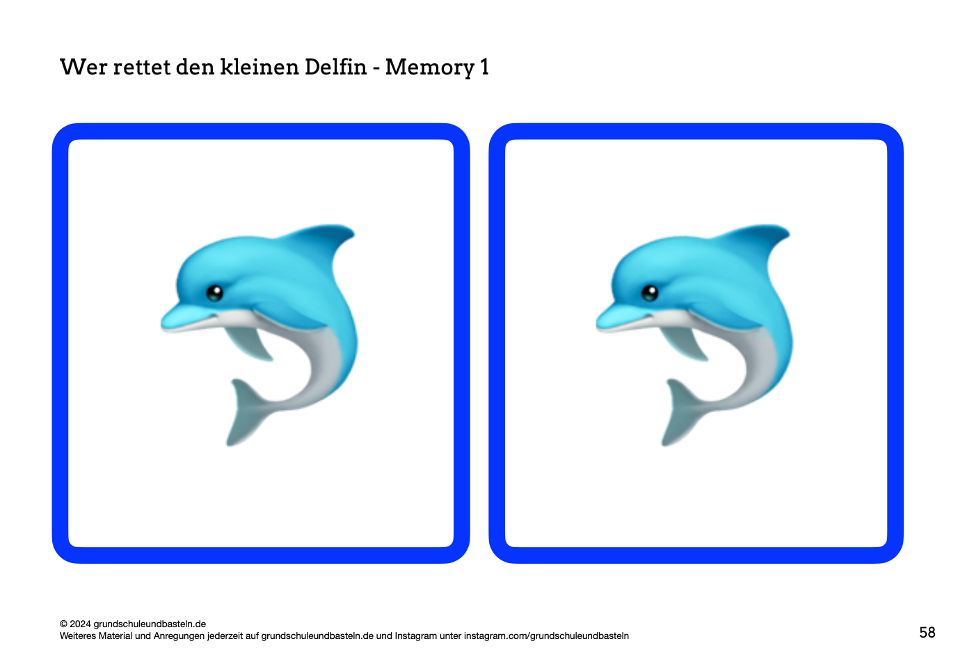 Begleitmaterial: Wer rettet den kleinen Delfin?