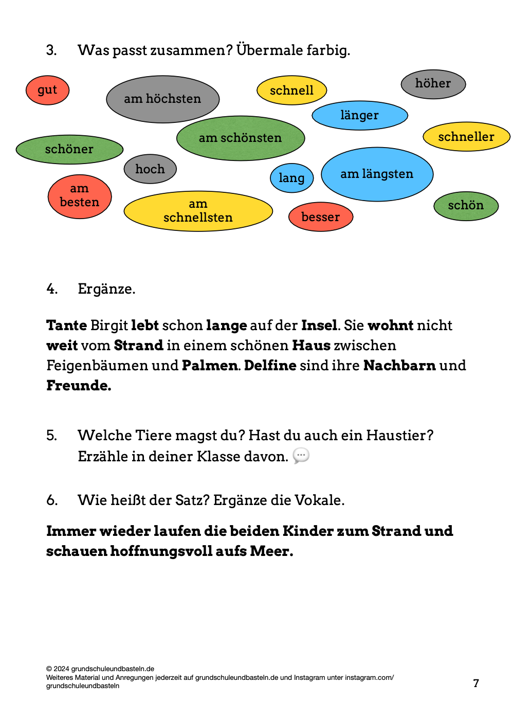 Begleitmaterial: Wer rettet den kleinen Delfin?