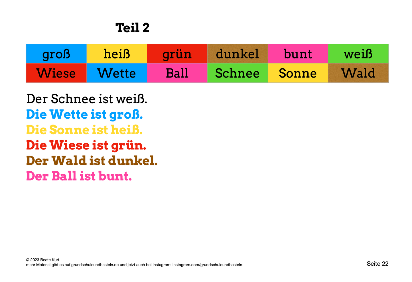 Wochentraining: Diktate schreiben in Klasse 2