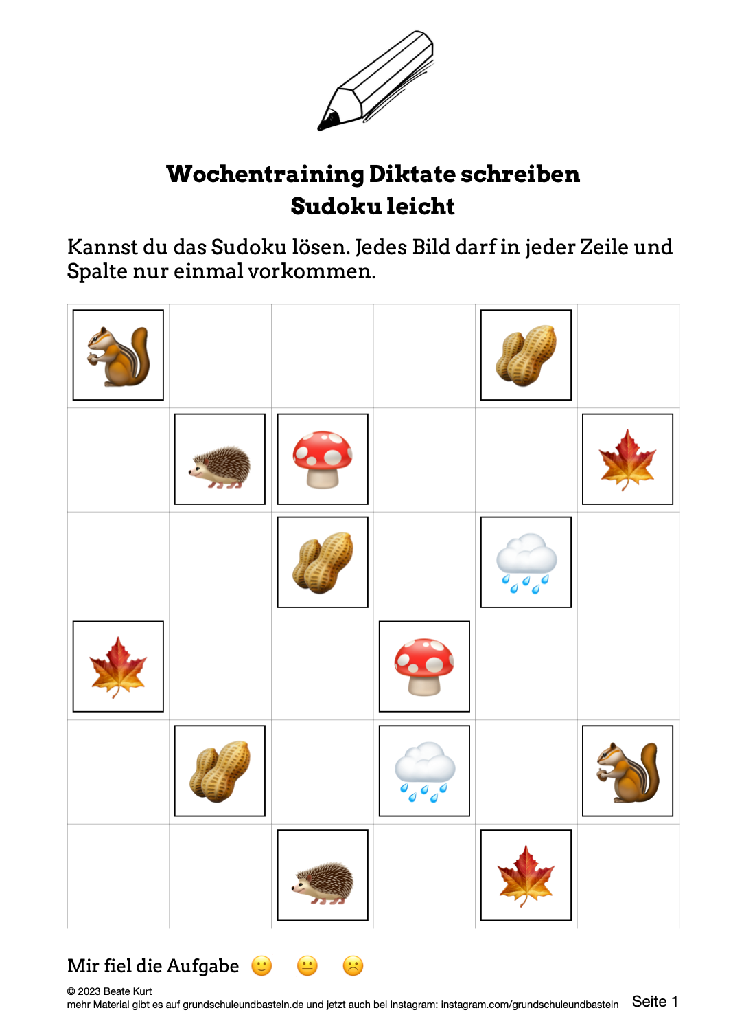 Wochentraining: Diktate schreiben in Klasse 2