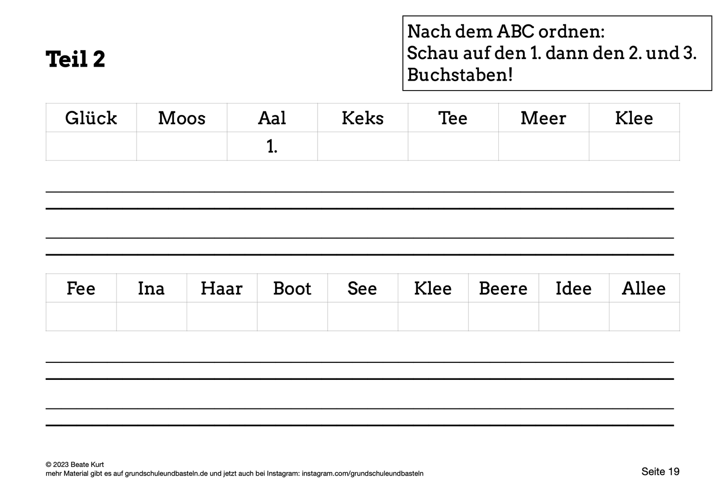 Wochentraining: Diktate schreiben in Klasse 3