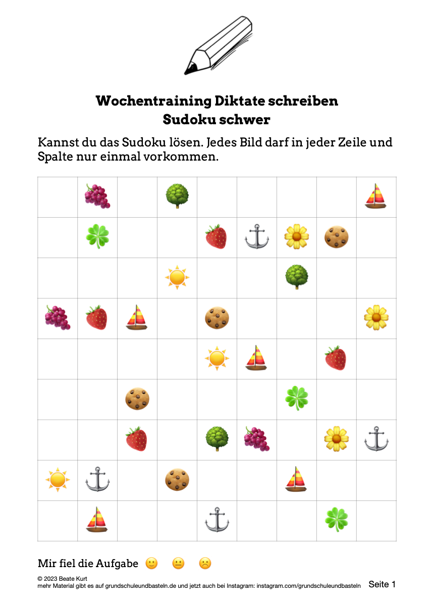 Wochentraining: Diktate schreiben in Klasse 3