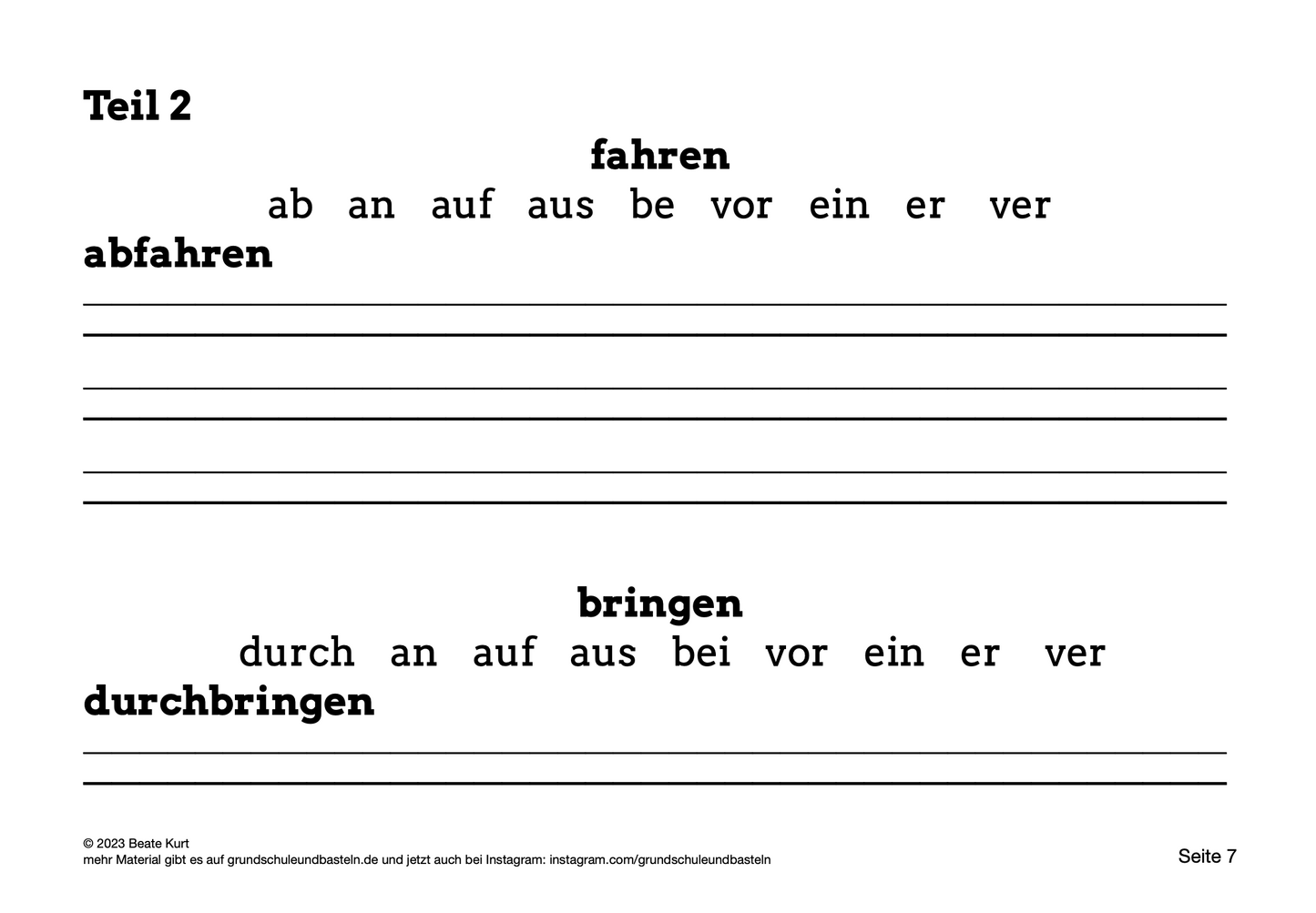 Wochentraining: Diktate schreiben in Klasse 3