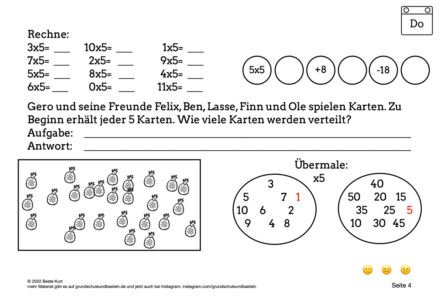 Wochentraining: Einmaleins