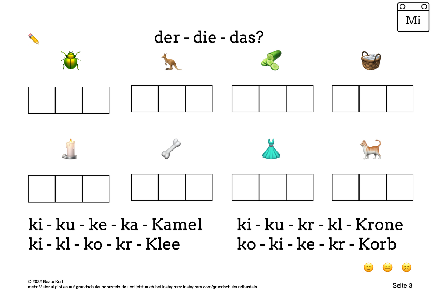 Wochentraining: Deutsch