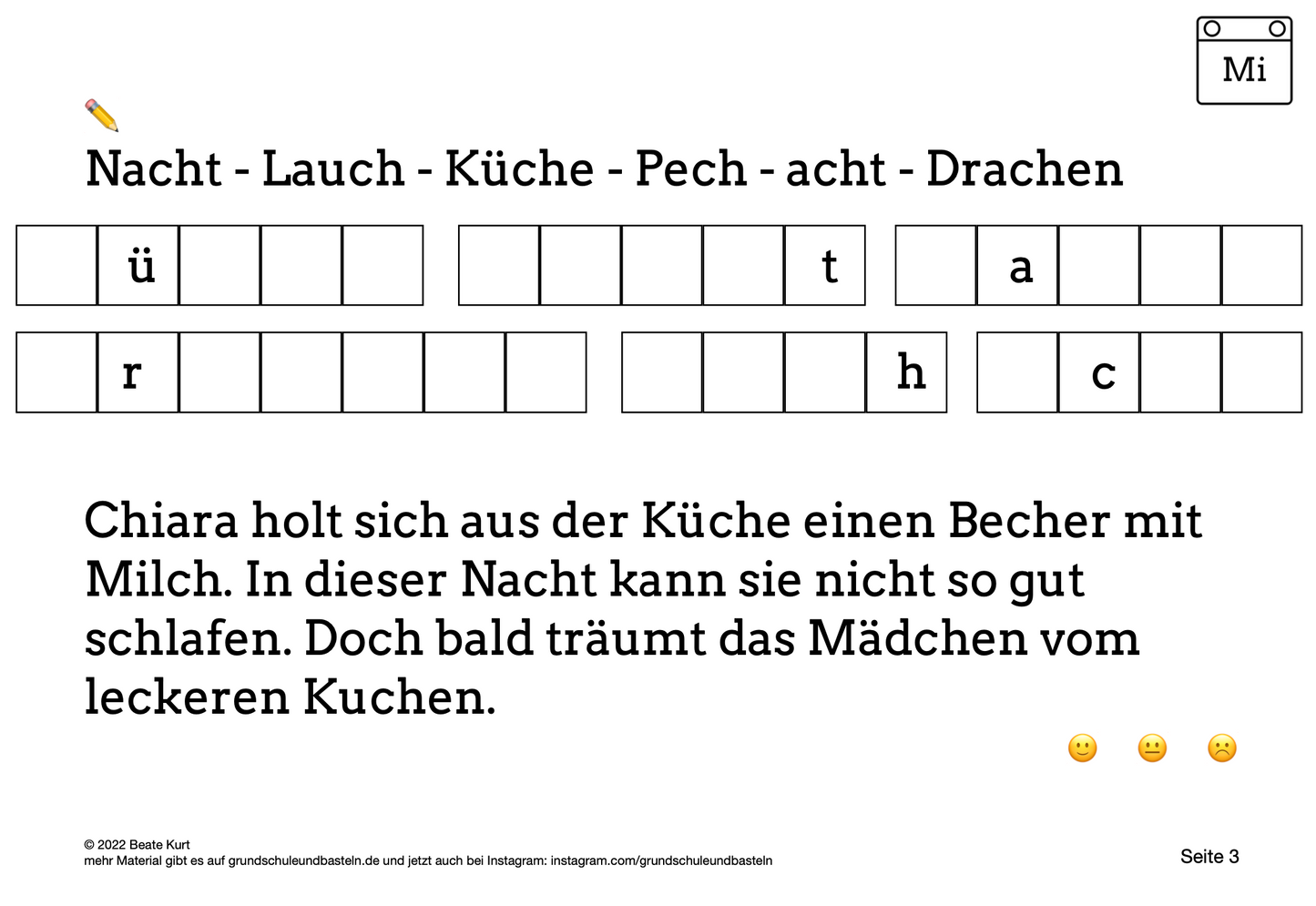 Wochentraining: Deutsch